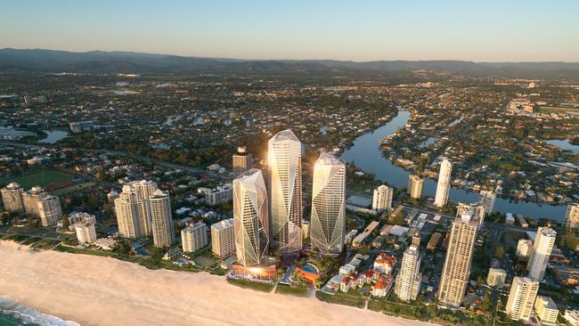 An artist's impression of the $1 billion jewel project at Surfers Paradise