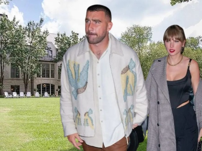 Travis Kelce and Taylor Swift. Pictures: GC/Getty/Google Maps