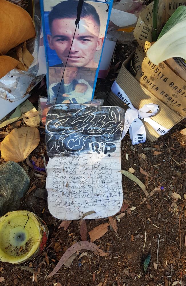 The roadside memorial to Jeremy 'Jerra' Turner on Barfoot St, Bracken Ridge. Picture supplied: Renee McKeown