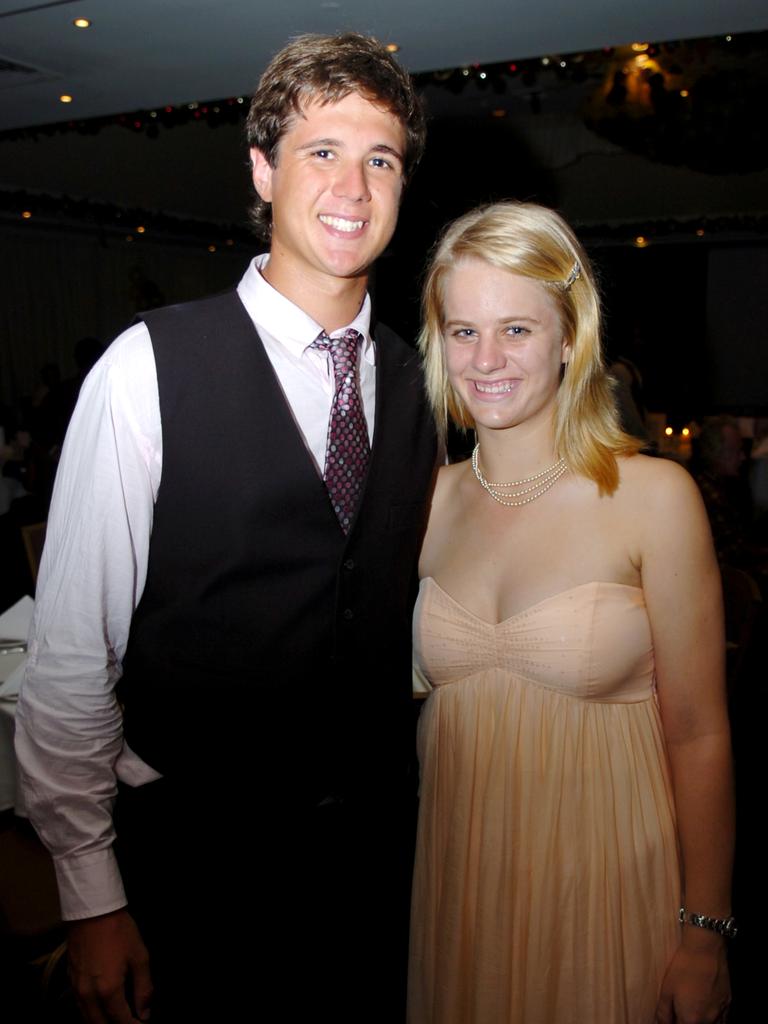 Josh Mitchener and Rhiannon Bernard at the 2009 St John’s Catholic Senior College formal. Picture: NT NEWS