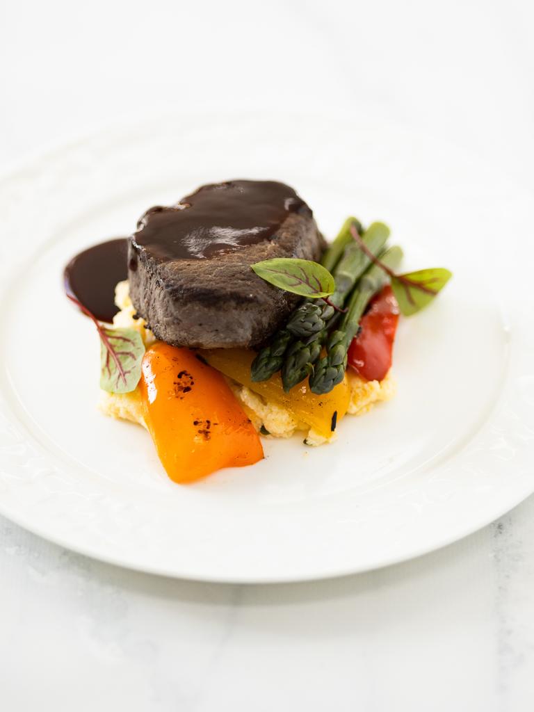 Qatar’s serving Gippsland beef tenderloin.