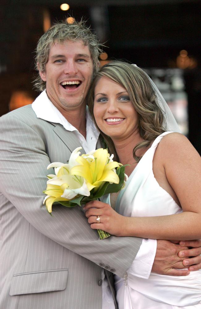 Samuel Patterson and Rebeka Freney had their reception at Watt Modern Dining, New Farm in 2006. Picture: Campbell Scott