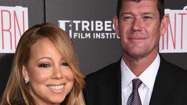 Mariah Carey and James Packer attended "The Intern" New York Premiere at Ziegfeld Theater on September 21, 2015 in New York City. Picture: Getty.