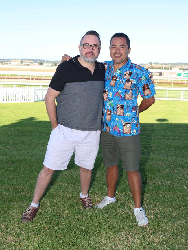 MELBOURNE, AUSTRALIA - MARCH 15 2024 Michael Ferguson and German Martinez attend the 2024 Pakenham Cup Picture: Brendan Beckett