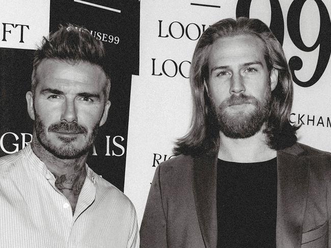 Gwilym Pugh hanging with new mate Becks. Picture: Instagram