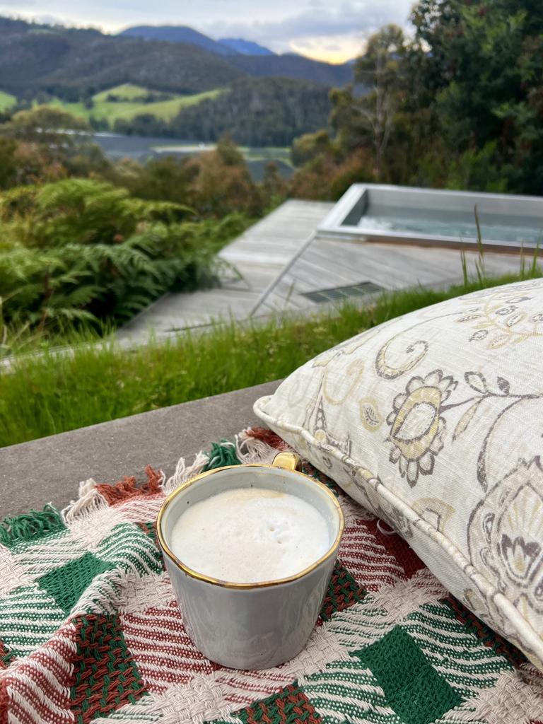 A picnic by the hot tub. Picture: Linda Smith