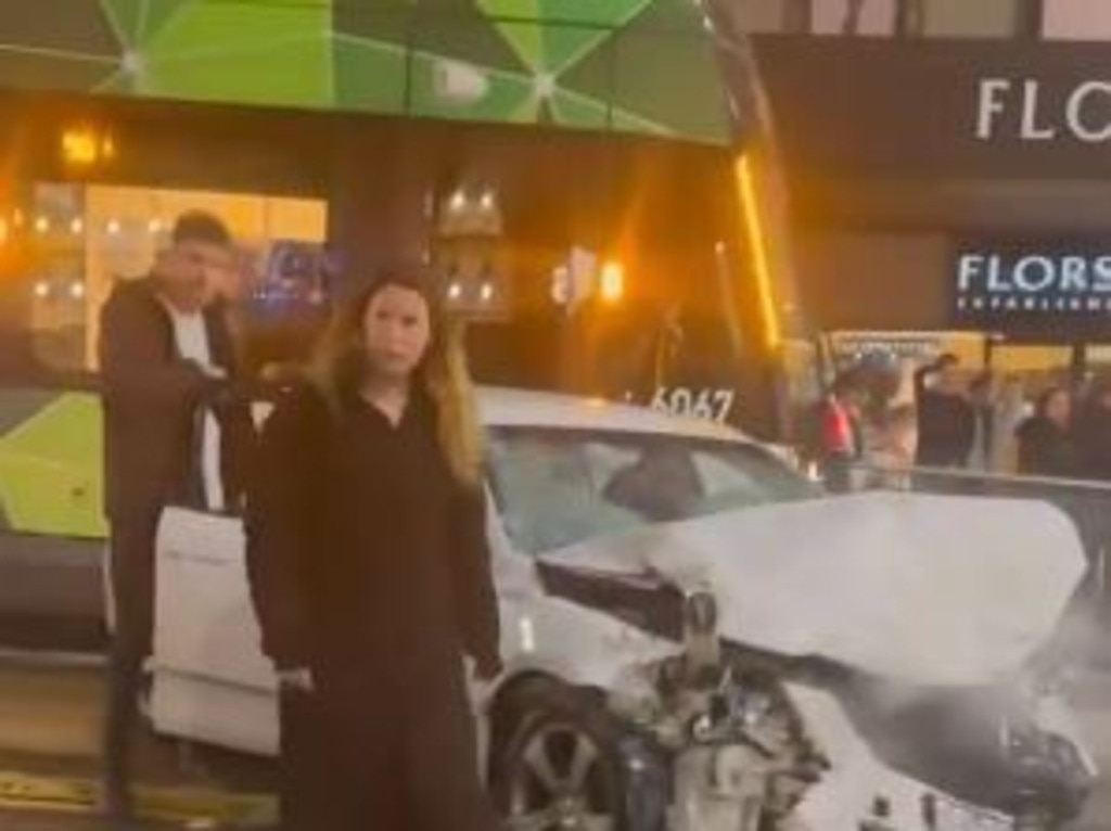 Fatal accident car Bourke Street and Russell Street in Melbourne CBD. Source:Facebook