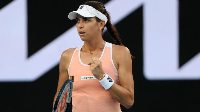 Aussie Ajla Tomljanovic almost pulled off a huge upset against superstar Simona Halep. Picture: AFP