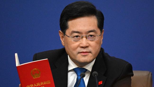 China's foreign minister, Qin Gang, has been removed from office. Picture: AFP