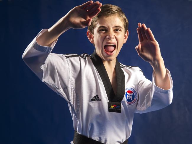 Sports Star: Cameron Moyes is 14 years old and a Taekwondo superstar. He's competed at national and international level and completed some instructor training. Picture:Rob Leeson.