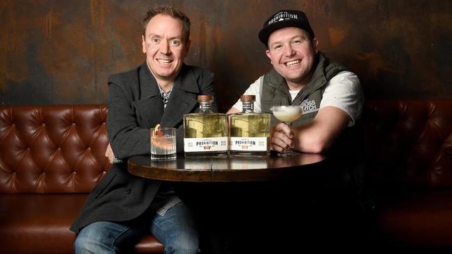 Prohibition Liquor Co owners Adam Carpenter and Wes Heddles. Picture: Naomi Jellicoe