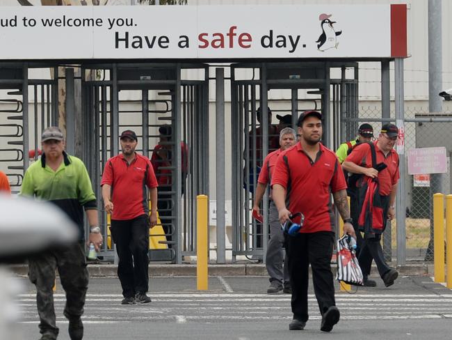 Due to vote ... Toyota Altona workers. Picture: Kris Reichl