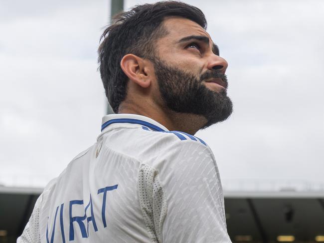 SYDNEY, AUSTRALIA - JANUARY 03: Virat Kohli of India before the start of play on day one of the fifth NRMA Insurance Test match of Border Gavaskar trophy between Australia and India at the Sydney Cricket Ground on January 03, 2025 in Sydney, Australia. (Photo by Santanu Banik/Speed Media/Icon Sportswire via Getty Images)