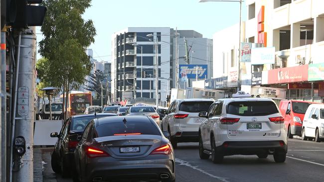 Traffic continues to cause havoc in Footscray. Picture: Hamish Blair