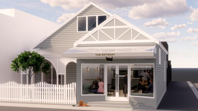 A concept image for restaurant plans at 9 Retreat Rd in Newtown. Picture: Hamilton Group