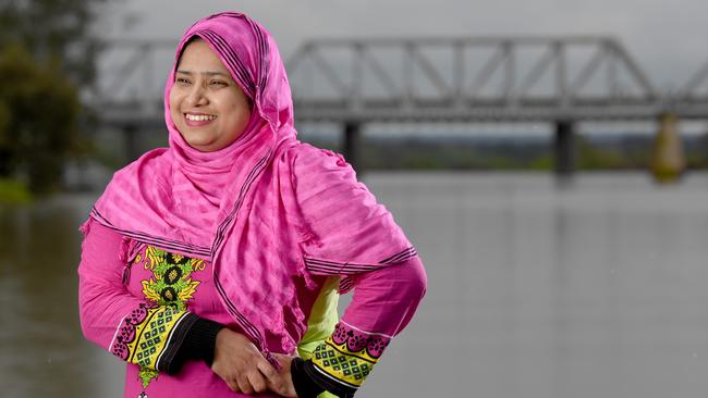 Sabiha Akter from Bangladesh was sworn in during a citizenship ceremony by Murray Bridge Mayor Brenton Lewis on Monday. Picture: Naomi Jellicoe