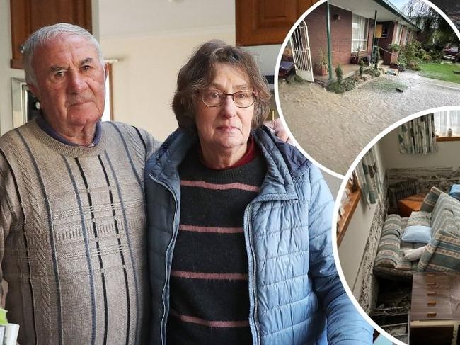 Elderly couple devastated after floodwaters wreak havoc