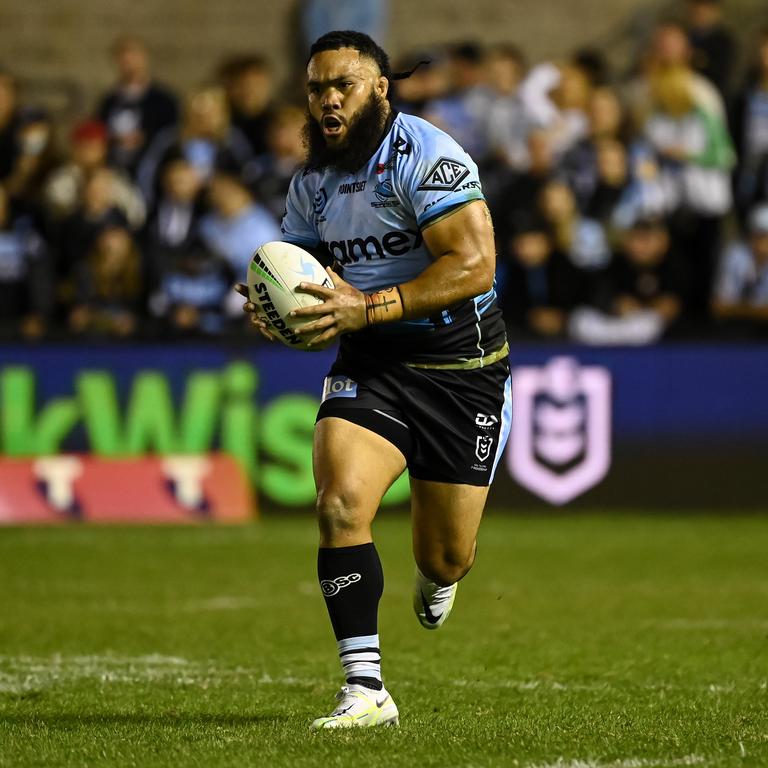 Siosifa ‘trap’ Talakai in action for the Sharks. Picture: NRL PHOTOS