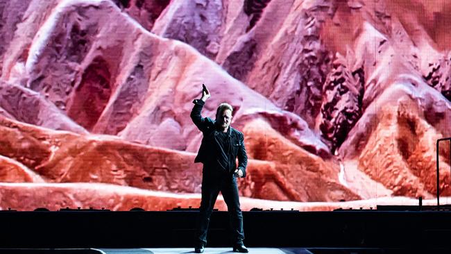 Bono of U2 performs at Marvel Stadium on November 15, 2019 in Melbourne, Australia. (Photo by Mackenzie Sweetnam/Getty Images.