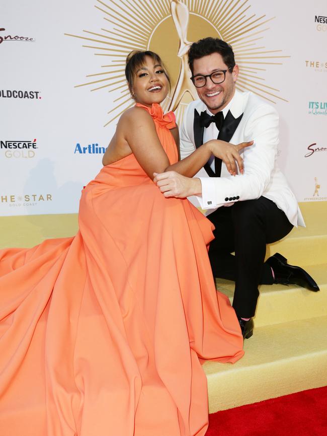 Jessica Mauboy and Rob Mills. Picture: Matrix