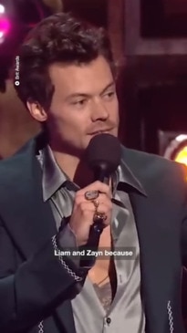 Harry Styles thanks mother and One Direction in Brit awards speech