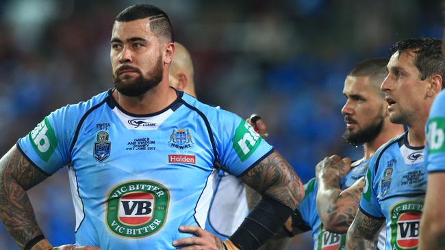 Andrew Fifita looks on at the end of Origin II.