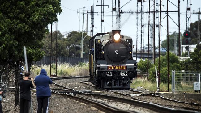 A steam train passes through South Kingsville. Picture: Sarah Matray