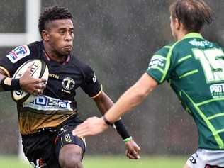 The Sunshine Coast Daily will ive stream the region’s rugby union grand finals on Saturday. Pictured is Caloundra's Eseki Moce. Photo: Patrick Woods