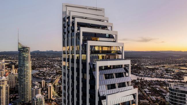 The Surfers Paradise penthouse owned by Culture Kings founders Simon and Tah-nee Beard. Image supplied.