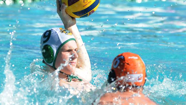 Barracudas player James Kininmonth. Mens final in water polo, Barracudas vs Warriors. Sunday November 22, 2020. Picture John Gass