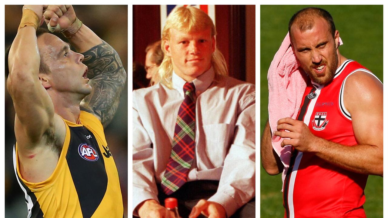 The great modern AFL cult figures: Fraser Gehrig, Clive Waterhouse and Jake King.