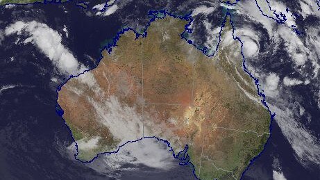 Bureau of Meteorology satellite images show Cyclone Niran off the Queensland coast during the 2020/21 season. PICTURE: BOM