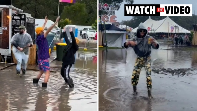 Festival-goers try to make the best of Splendour in the Mud