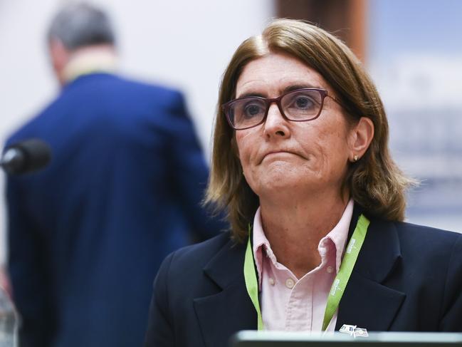 CANBERRA, AUSTRALIA, NewsWire Photos. OCTOBER 26, 2023: Governor of the Reserve Bank of Australia Michele Bullock appears before Senate estimates at Parliament House in Canberra. Picture: NCA NewsWire / Martin Ollman