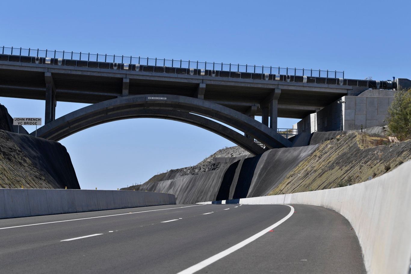 The John French VC bridge on the Toowoomba Second Range Crossing during media preview before opening, Friday, September 6, 2019. Picture: Kevin Farmer