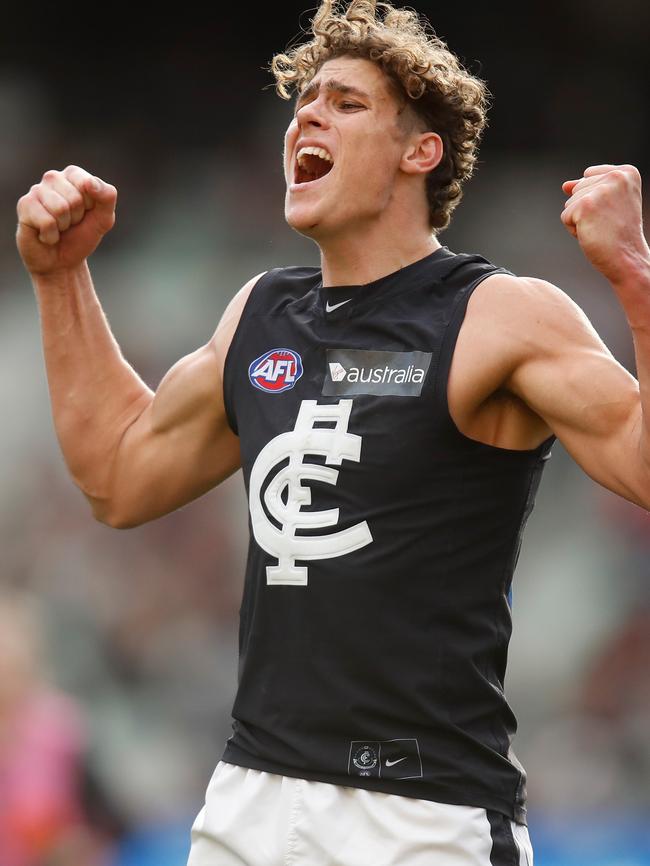 Big things are expected from young Blue Charlie Curnow. Picture: Getty Images