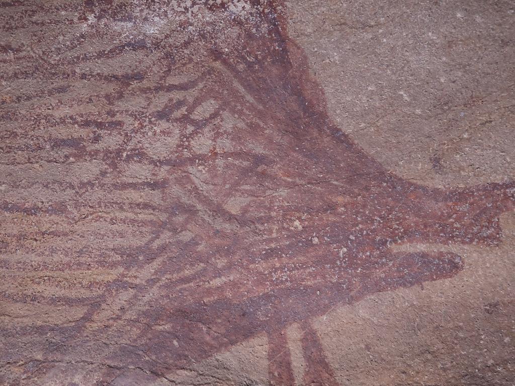 Griffith University supplied images of rock art in Sulawesi.