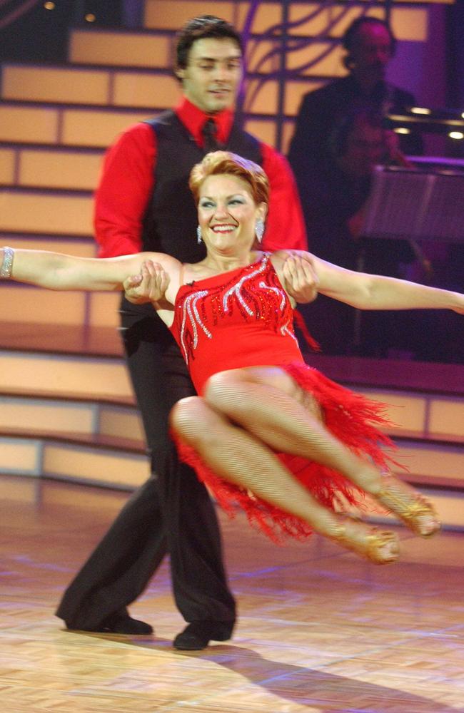 Dancing With The Stars runner-up Pauline Hanson dances with her partner Salvatore in 2004.