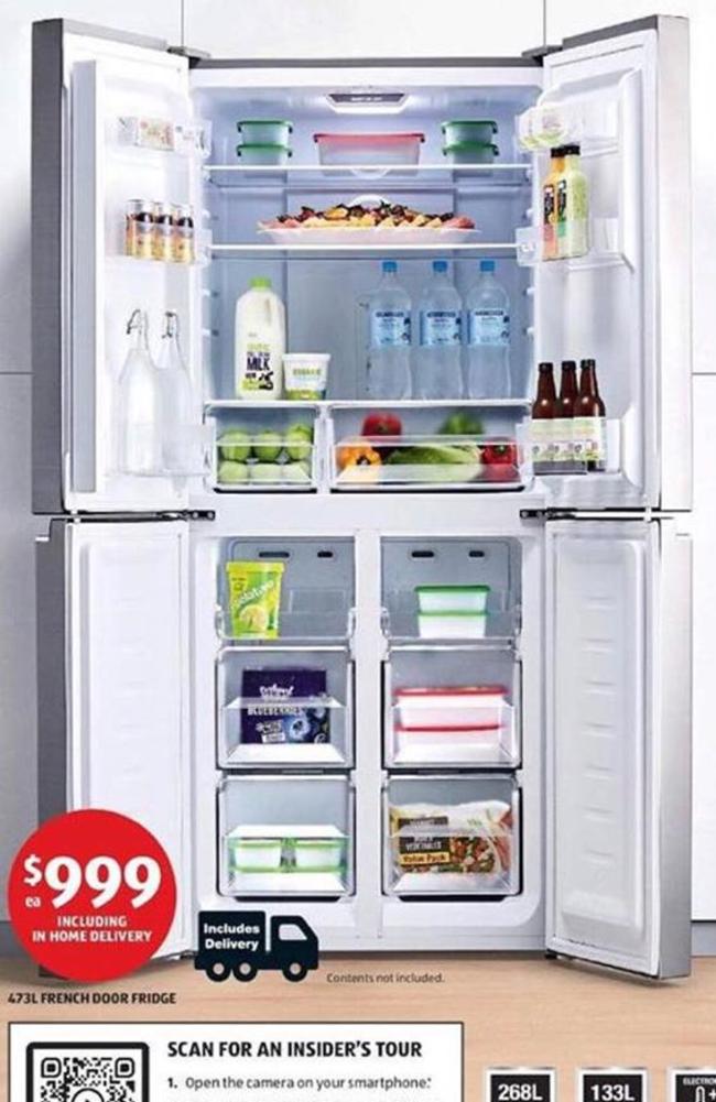 The Stirling french door fridge will set you back $999. Picture: Instagram/Aldiloversau