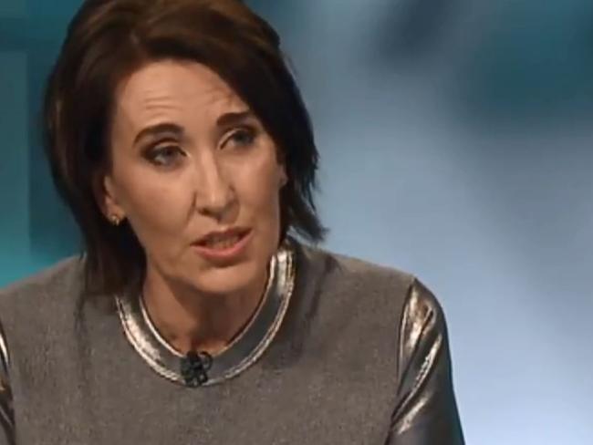 Virginia Trioli puts Senator David Leyonhjelm on the spot in a fiery exchange on 7.30. Picture: ABC