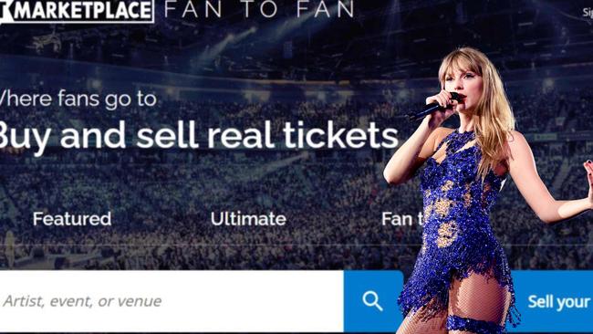 Hackers and scammers took advantage of Ticketek’s official resale platform by hacking into Ticketek accounts, stealing fans' Taylor Swift tickets and reselling them on Ticketek Marketplace. Picture: Supplied