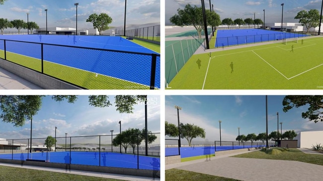 Concept images/plans for Forestville Hockey Club on the Unley High School campus. Pictures: Forestville Hockey Club website