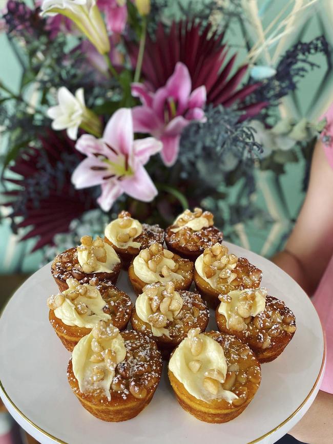 Dulcie & Edna's floruless mandarin and macadamia mini cakes.