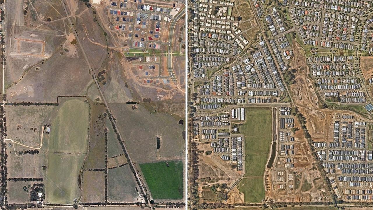 Aerial photos reveal the growth of Mt Barker Hahndorf Nairne and