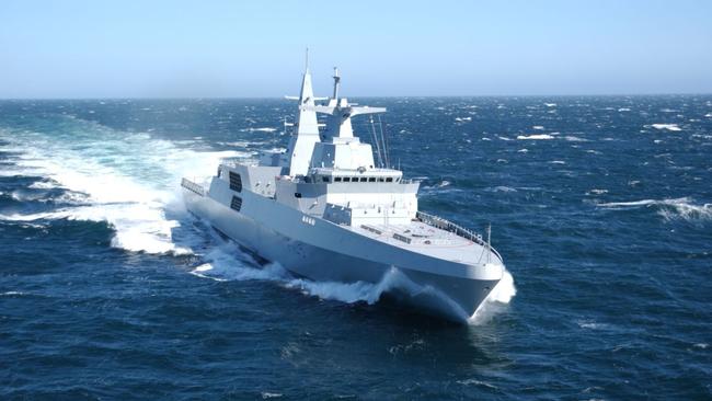 Egypt's ENS Al-Jabbar, a Meko-A200 frigate built by Germany's ThyssenKrupp Marine Systems. Picture: TKMS