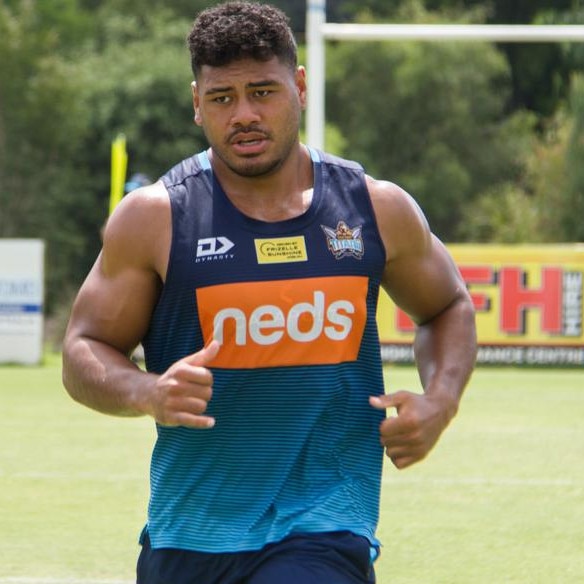 Will this be the year Greg Marzhew (né Leleisiuao) breaks into the NRL? Picture: Gold Coast Titans