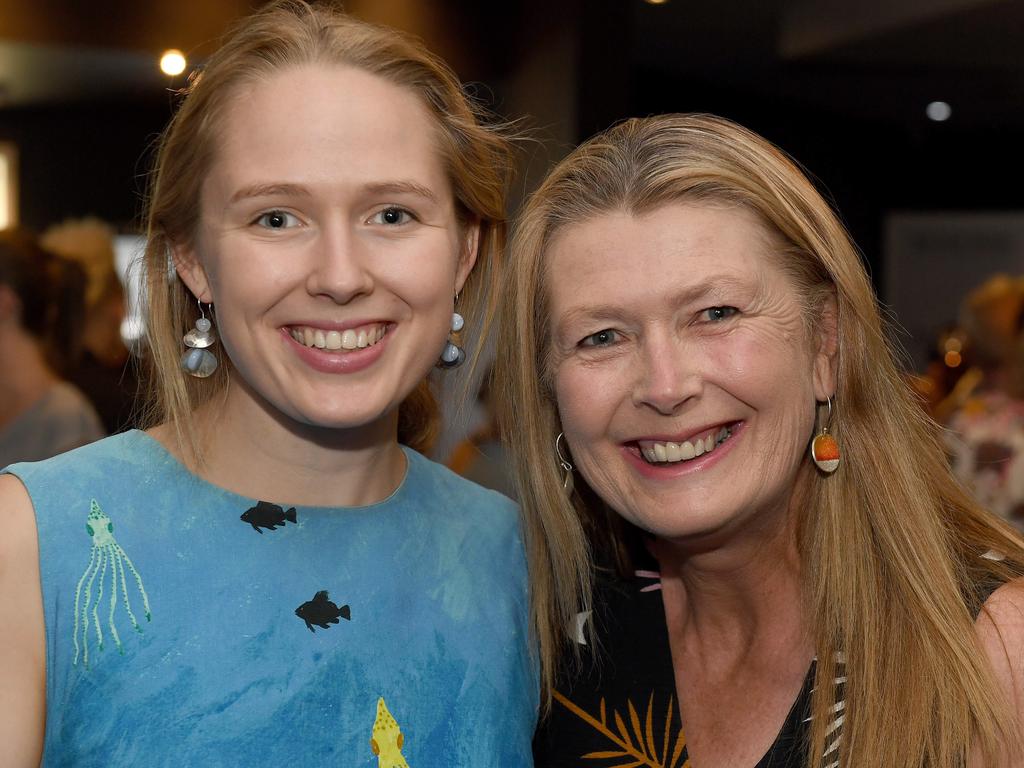 Georgia and Kerrie van Dissel at the Spanish Film Festival media launch pre-screening drinks at Palace Nova Cinema in the city. Picture: Naomi Jellicoe