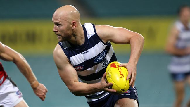 Geelong superstar Gary Ablett has won numerous games off his own boot. Picture: Phil Hillyard