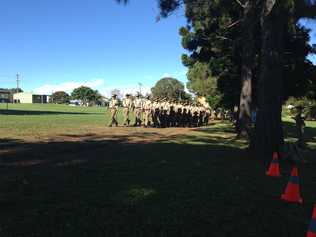 Soldiers at the funeral for Sapper David Woods of Casino.