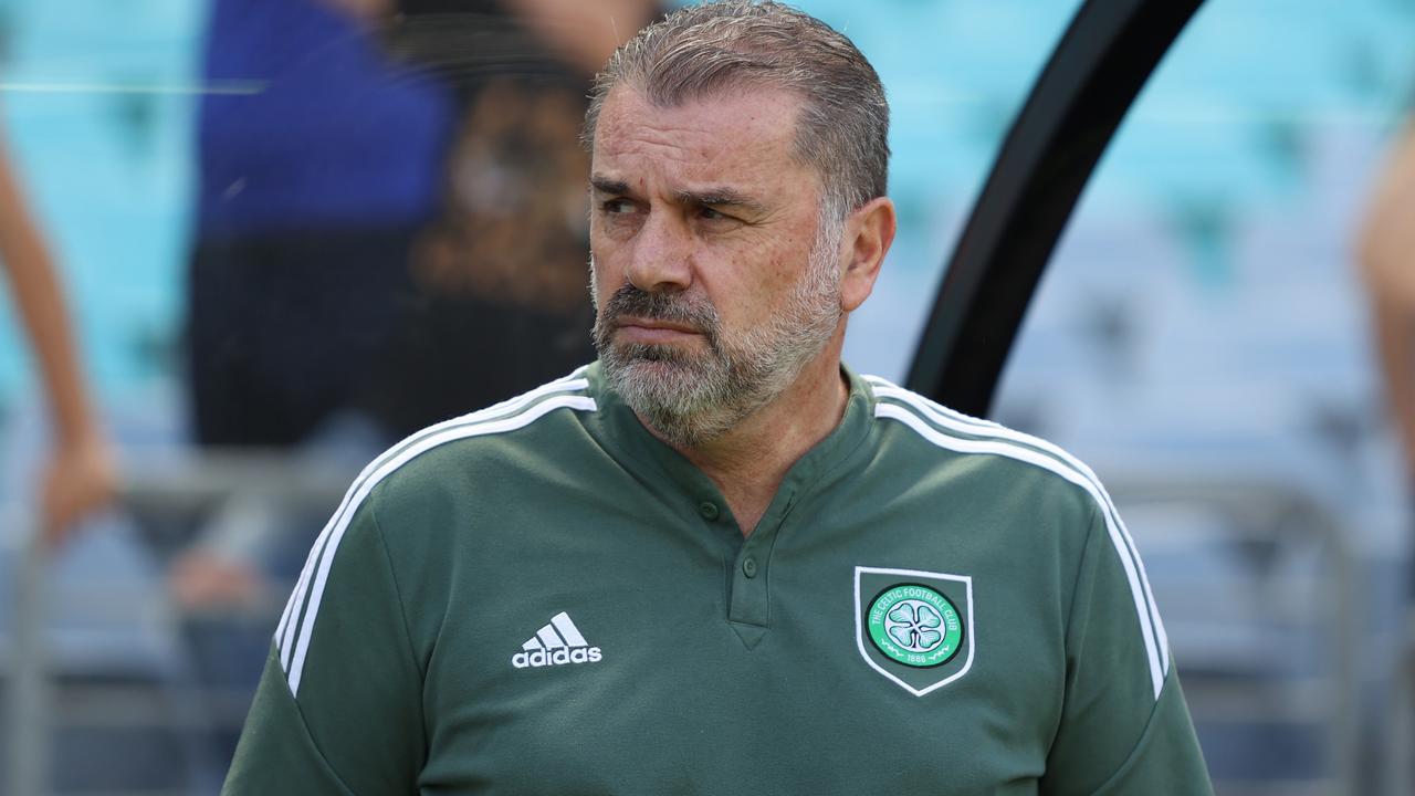 Celtic coach Ange Postecoglou during the Sydney Super Cup. Photo by Scott Gardiner/Getty Images.